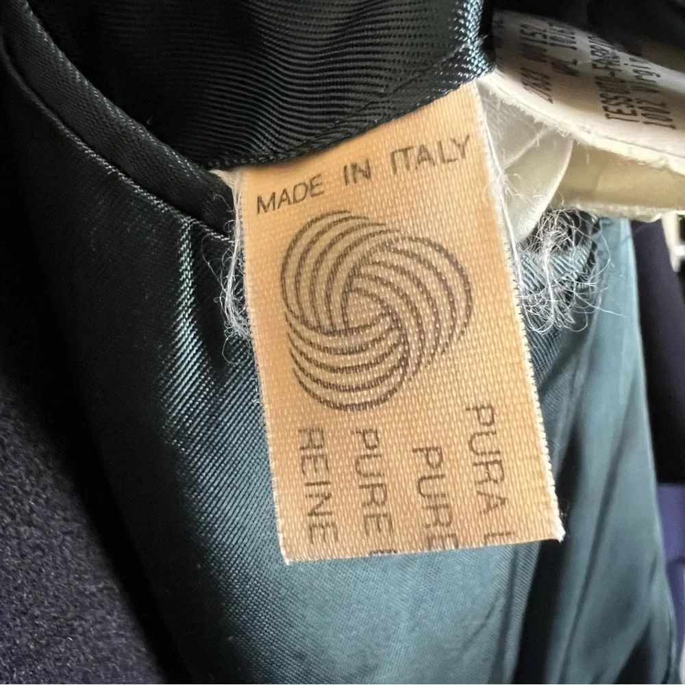 Vintage Metropolitan 100% Wool Double-Breasted Overcoat Made in Italy Size 40R